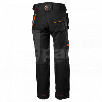 HH4154 Helly Hansen Chelsea Evolution Construction Trousers, Black, D100 <h3>Helly Hansen Chelsea Evolution Construction Trousers, Black, D100 </h3><p><p>The Chelsea Evolution collection puts emphasis on style, comfort and utility. It provides exceptional functionality whilst supporting a variety of working conditions, making it an excellent choice for the modern tradesmen.</p>
The concepts let the user dress head to toe with styles that match and give a professional appearance. Chelsea Evolution is the bestselling concept from Helly Hansen Workwear and there is no doubt why. </p><p>Featuring front pockets &amp